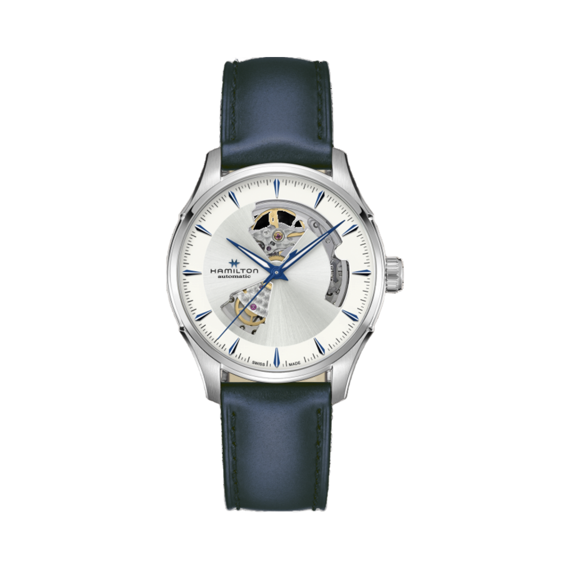 해밀턴 재즈마스터 오픈 하트 오토 40mm 스테인리스 스틸 소가죽 실버(Hamilton Jazzmaster Open Heart Auto 40mm Stainless Steel Cow Leather Sillver) - 1