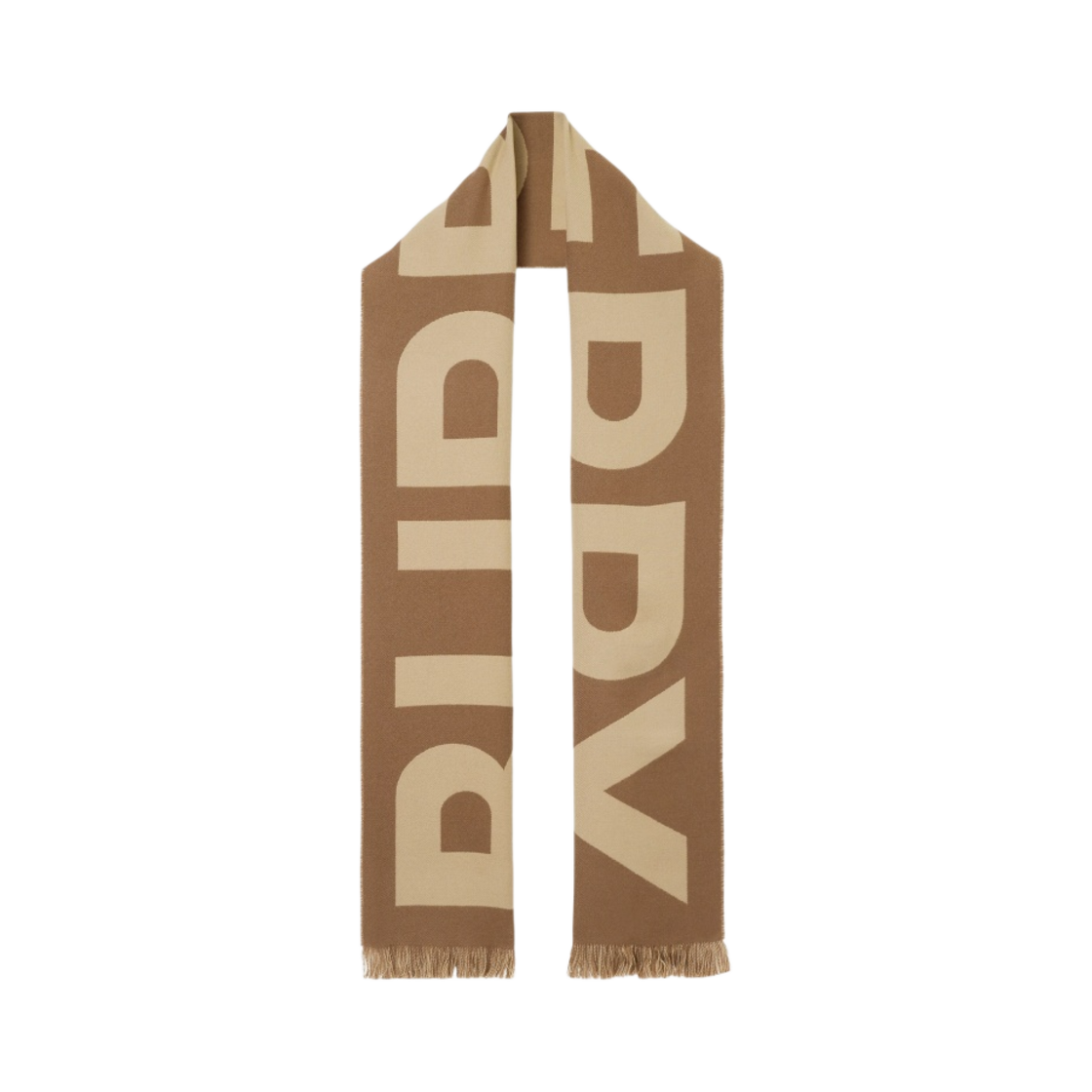 (W) 버버리 로고 울 자카드 머플러 버치 브라운((W) Burberry Logo Wool Jacquard Muffler Birch Brown) - 2