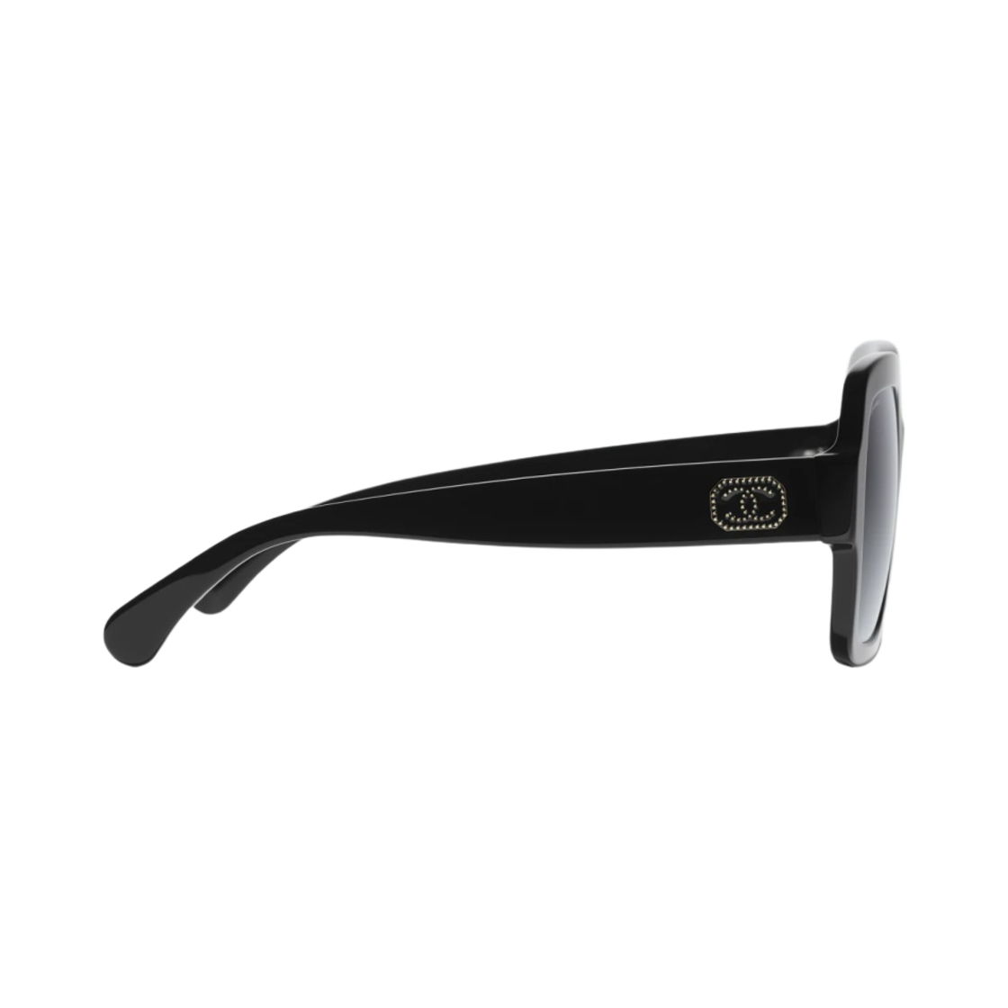 샤넬 스퀘어 선글라스 아세테이트 & 블랙 프레임 그레이 그라데이션 렌즈 아시안 핏(Chanel Square Sunglasses Acetate & Black Frame Grey Gradient Lenses Asian Fit) - 3