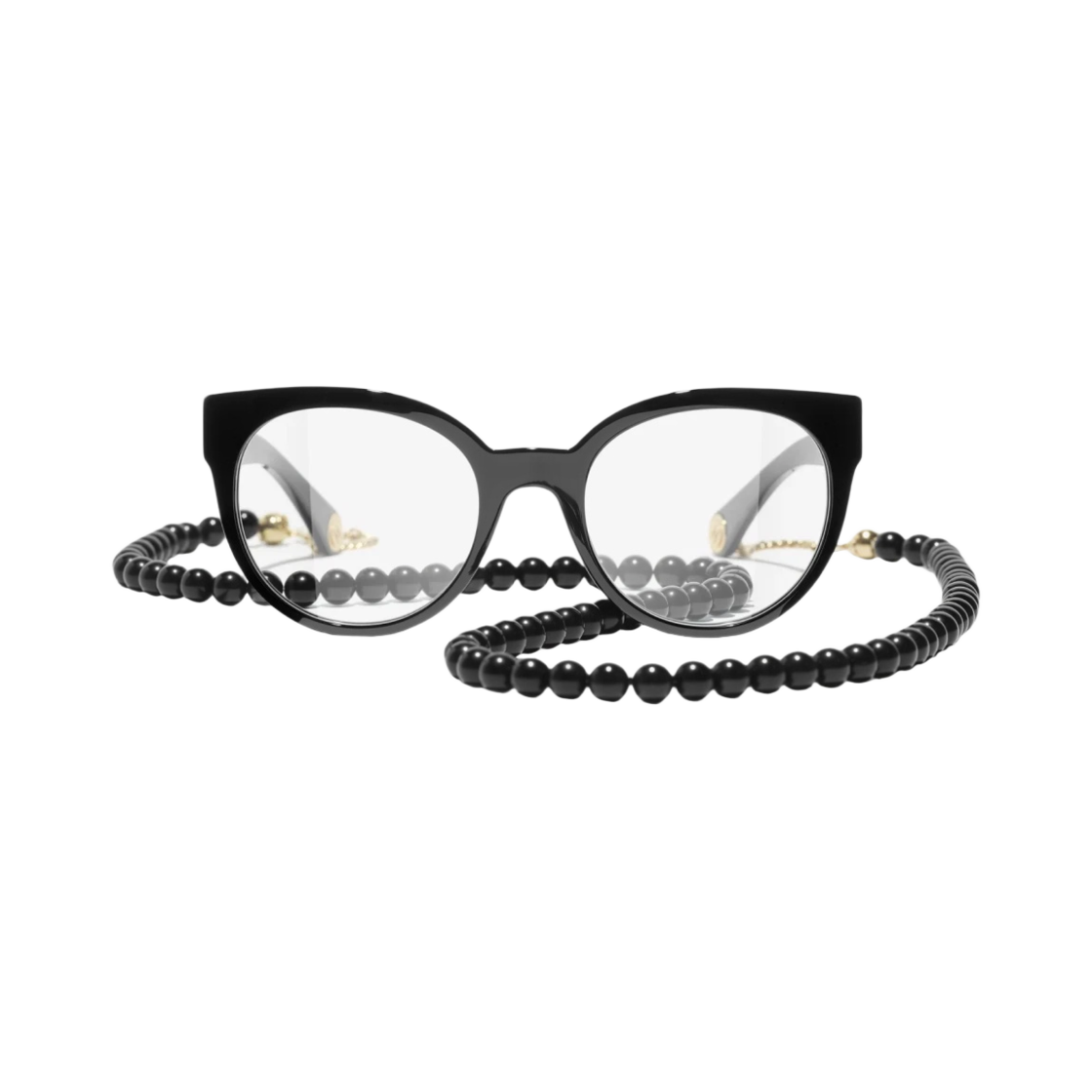 샤넬 버터플라이 프레임 아세테이트 글래스 펄 & 블랙(Chanel Butterfly Eyeglasses Acetate Glass Pearls & Black) - 1