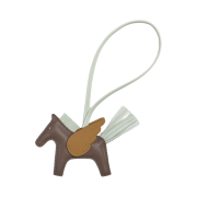 Hermes Rodeo Pegase PM Charm Milo Swift & Etoupe Vert Fizz Biscuit
