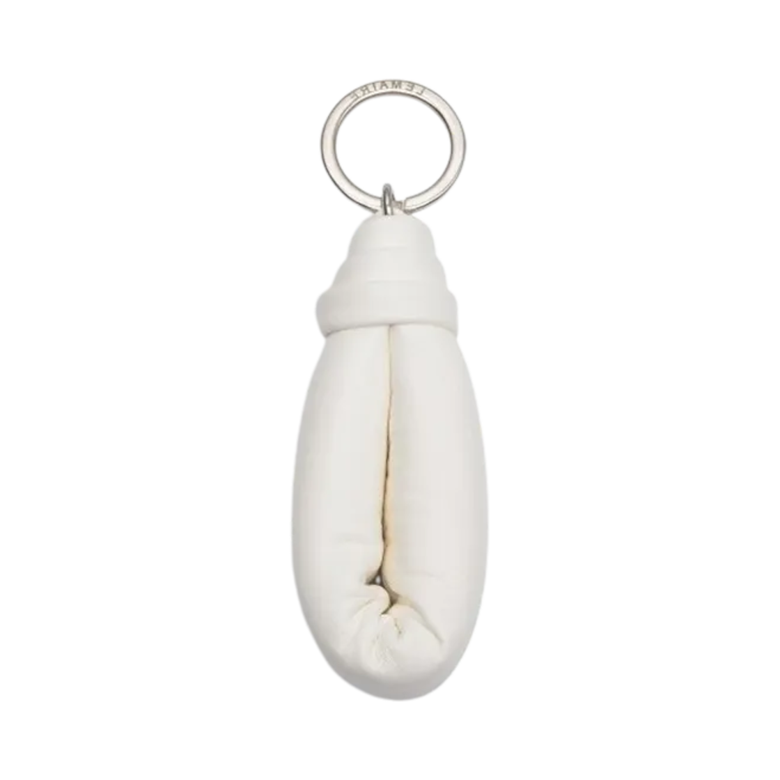 AC304-LL095-000 Lemaire Wadded Key Holder Soft Nappa Leather White