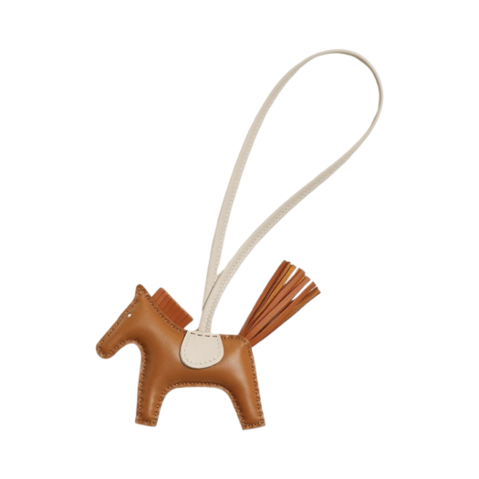 Hermes Rodeo PM Charm Milo & Gold Pain D’épice Craie