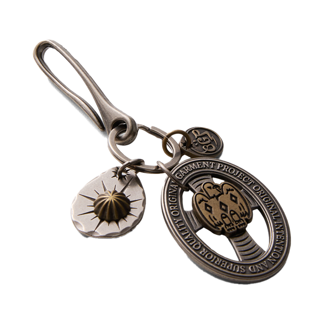 25SMAC064SI Ogarp Oval Eagle Metal Keyring Silver