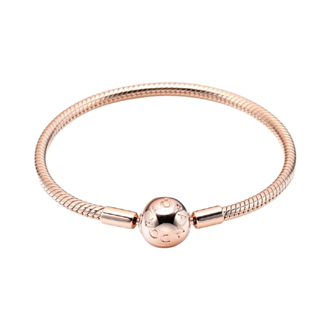(W) 판도라 모먼트 스네이크 체인 브레이슬릿 로즈 골드 플래팅((W) Pandora Moments Snake Chain Bracelet Rose Gold Plated)