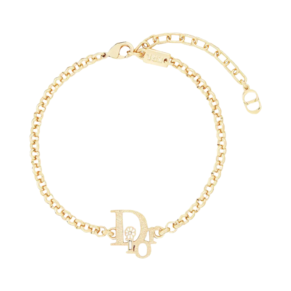 디올 x ERL 브레이슬릿 골드 피니쉬 브래스 화이트 에나멜 화이트 크리스탈(Dior x ERL Bracelet Gold Finish Brass White Enamel White Crystals) - 1