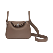 Hermes Lindy Mini Bag Swift & Palladium Rose Etoupe