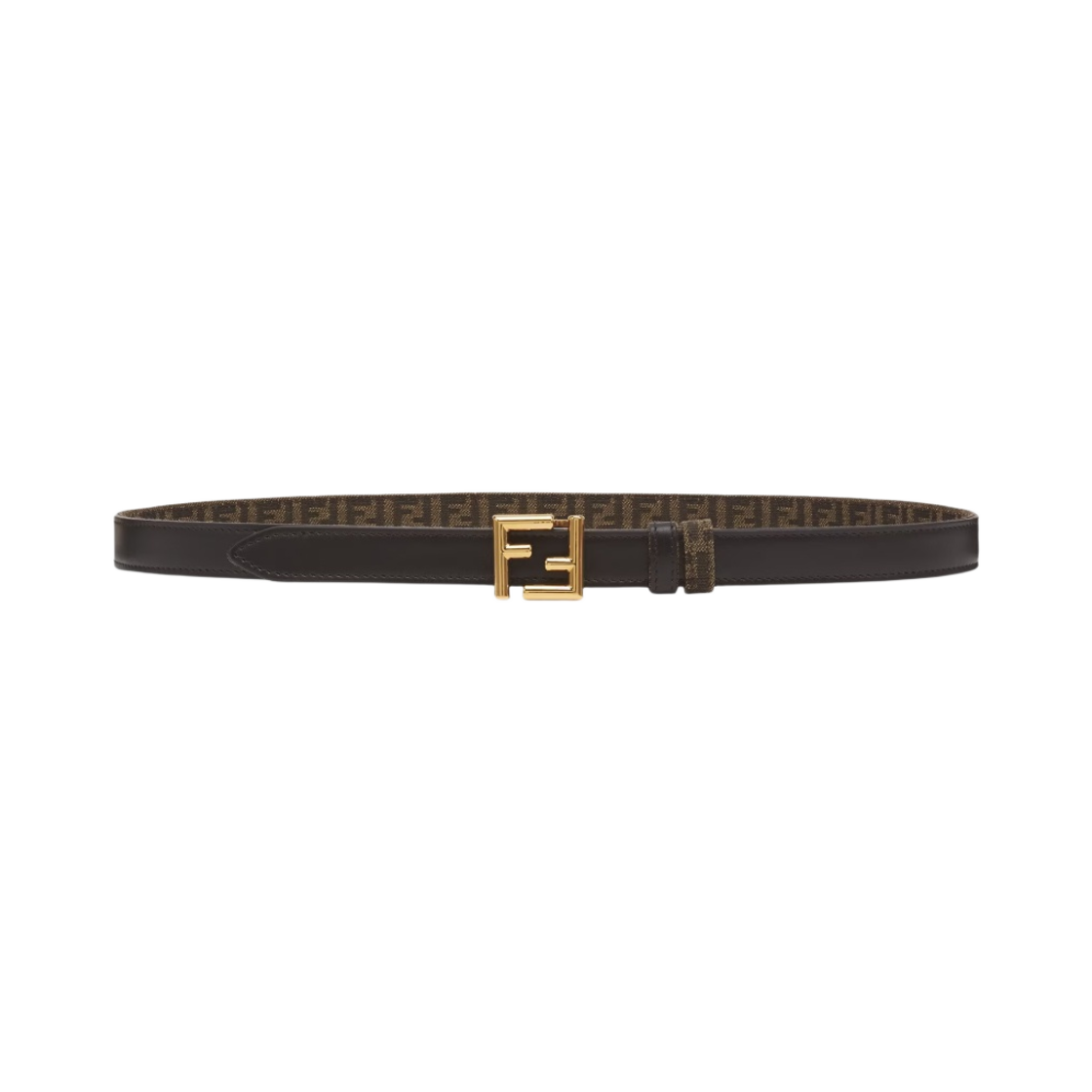 (W) 펜디 FF 리버시블 레더 벨트 블랙((W) Fendi FF Reversible Leather Belt Black) - 2