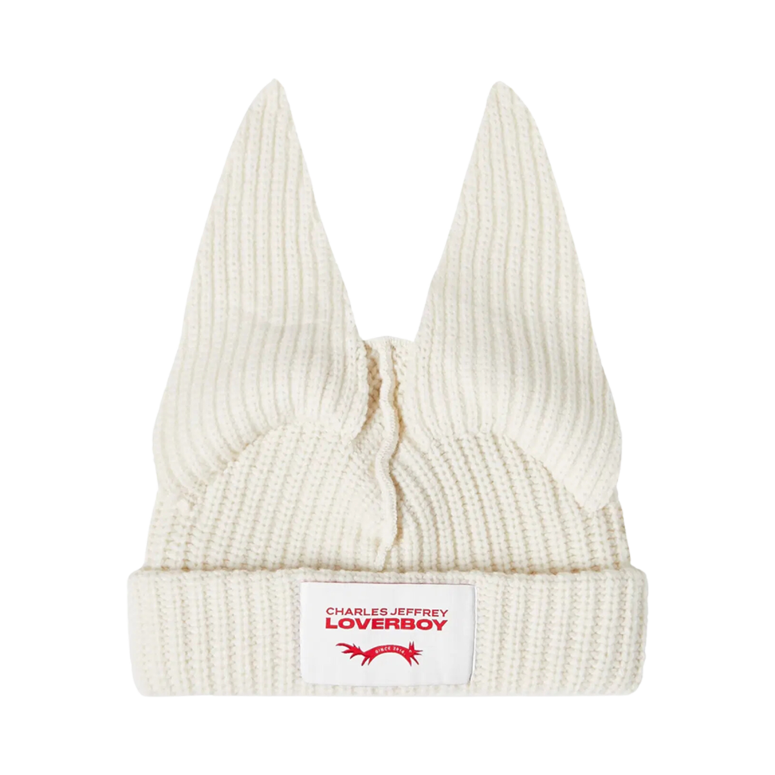 - Charles Jeffrey Loverboy Floppy Ears Beanie Ecru