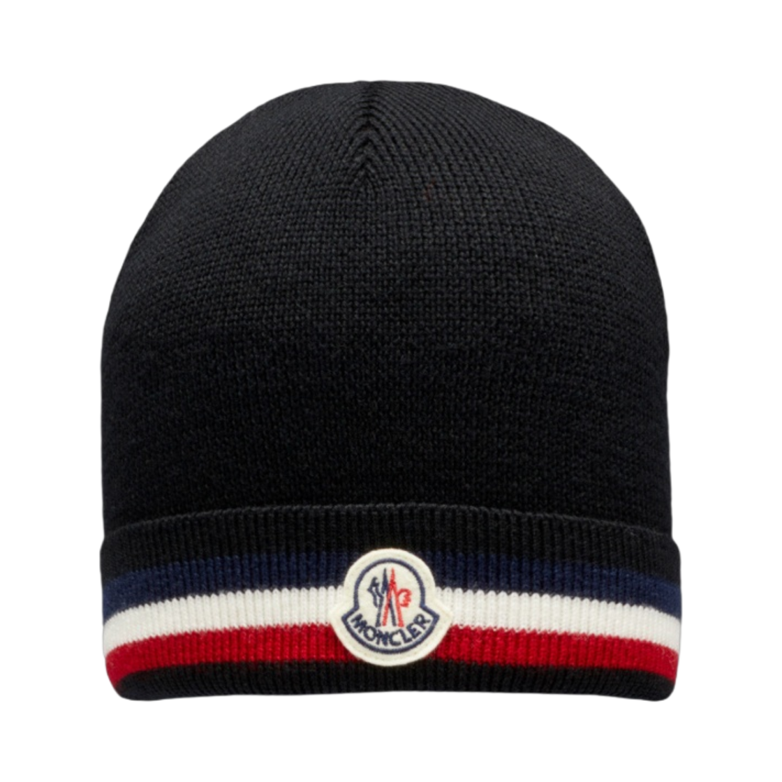 몽클레르 트라이컬러 울 비니 블랙 - 22FW(Moncler Tricolour Wool Beanie Black - 22FW) - 1