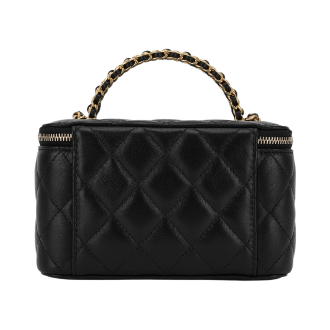 CHANEL コスメケース 샤넬 체인 코스메틱 케이스 램스킨 & 골드 메탈 블랙 | Chanel