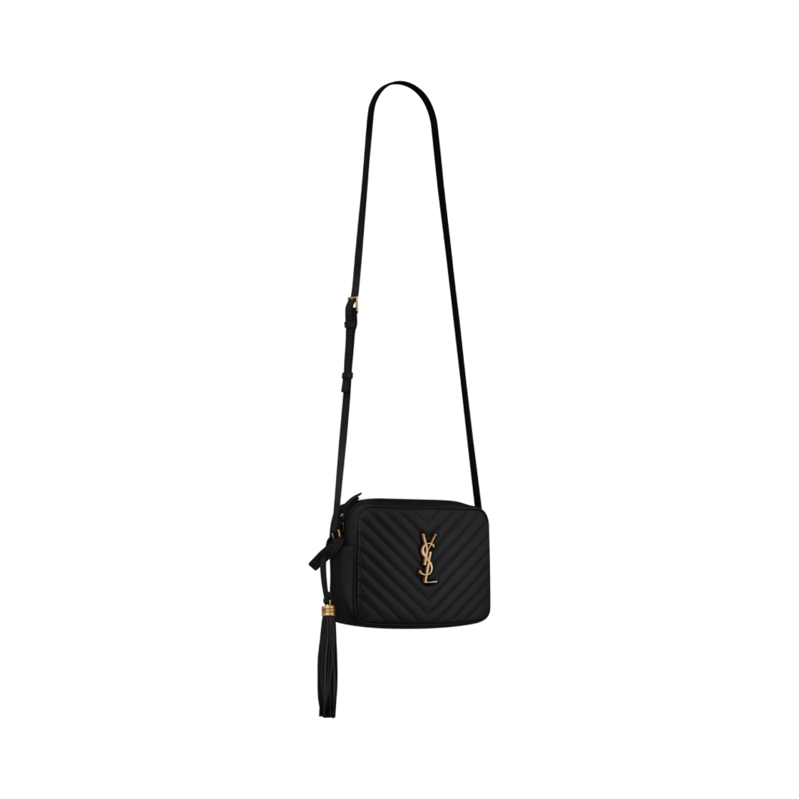 생로랑 퀄티드 레더 루 카메라백 블랙(Saint Laurent Lou Camera Bag in Quilted Leather Black) - 3