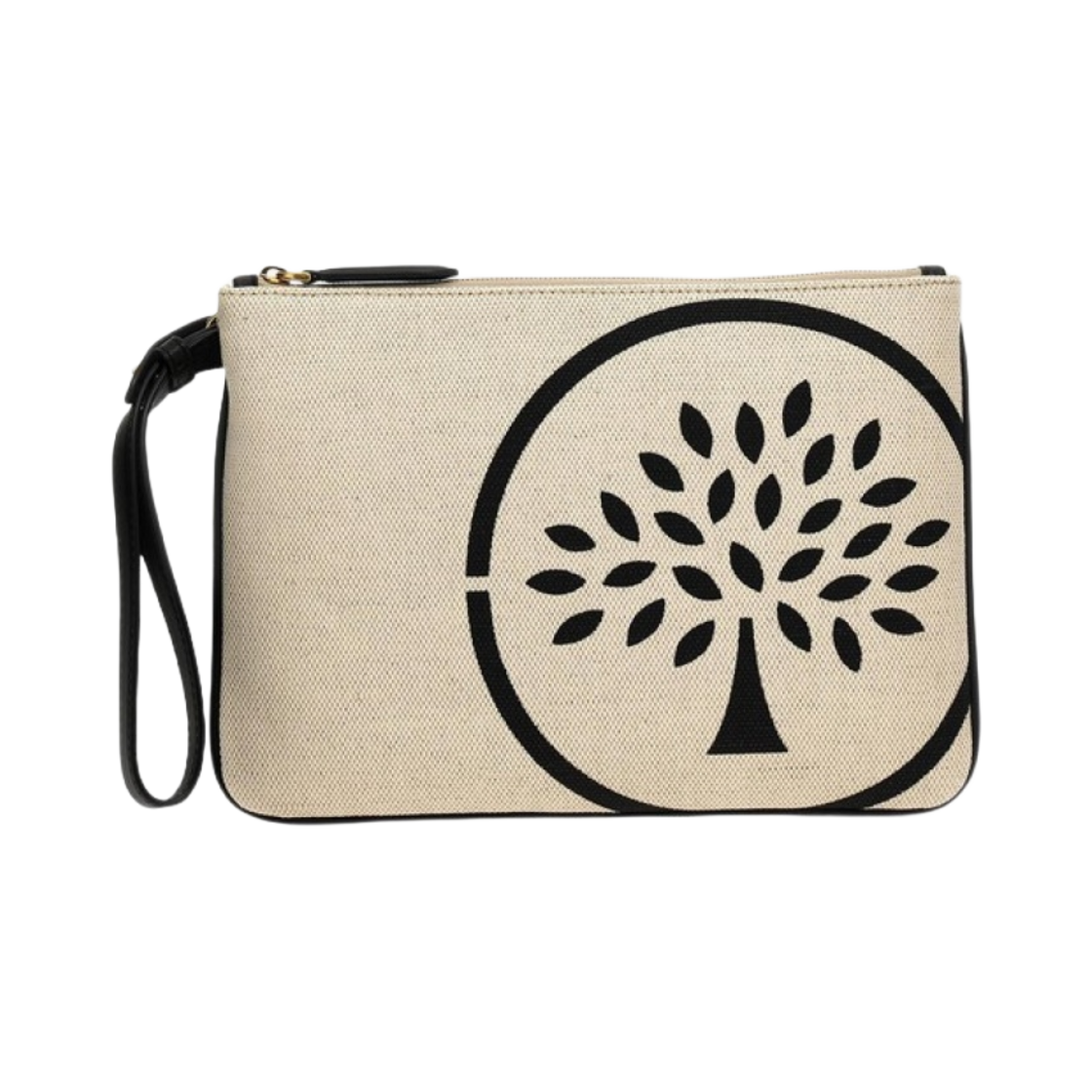 멀버리 클래식 스무스 카프 리파인드 캔버스 파우치 에크루 블랙(Mulberry Classic Smooth Calf Refined Canvas Pouch Ecru Black)