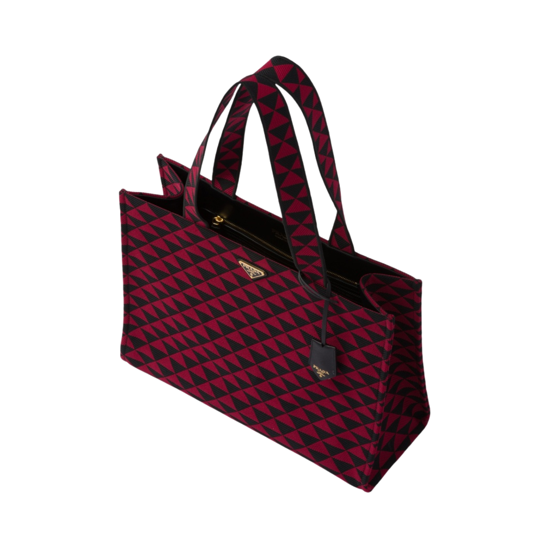 프라다 자수 패브릭 심볼 백 블랙 체리(Prada Symbole Bag In Embroidered Fabric Black Cherry) - 2