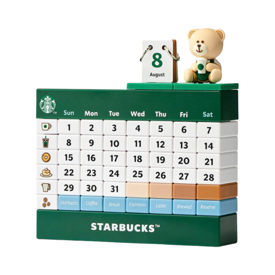 - Starbucks 25th Anniversary Bearista Block Calender