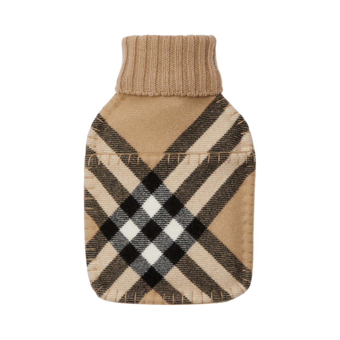 80775491 Burberry Check Cashmere Wool Hot Water Bottle Archive Beige