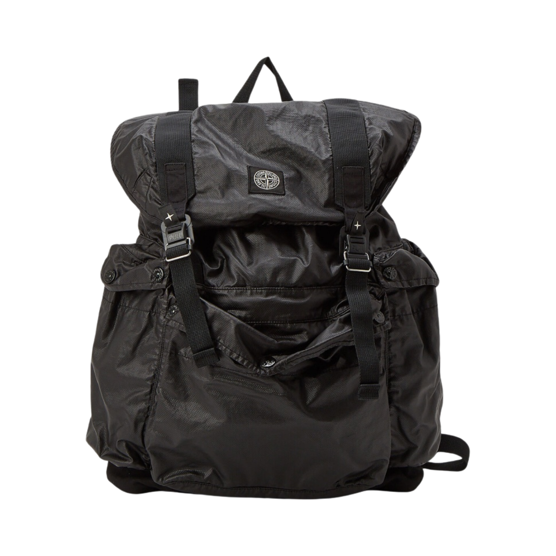 스톤 아일랜드 90370 무솔라 고마타 캔버스 가먼트 다이드 백팩 블랙 - 21SS(Stone Island 90370 Mussola Gommata Canvas Garment Dyed Backpack Black - 21SS) - 1