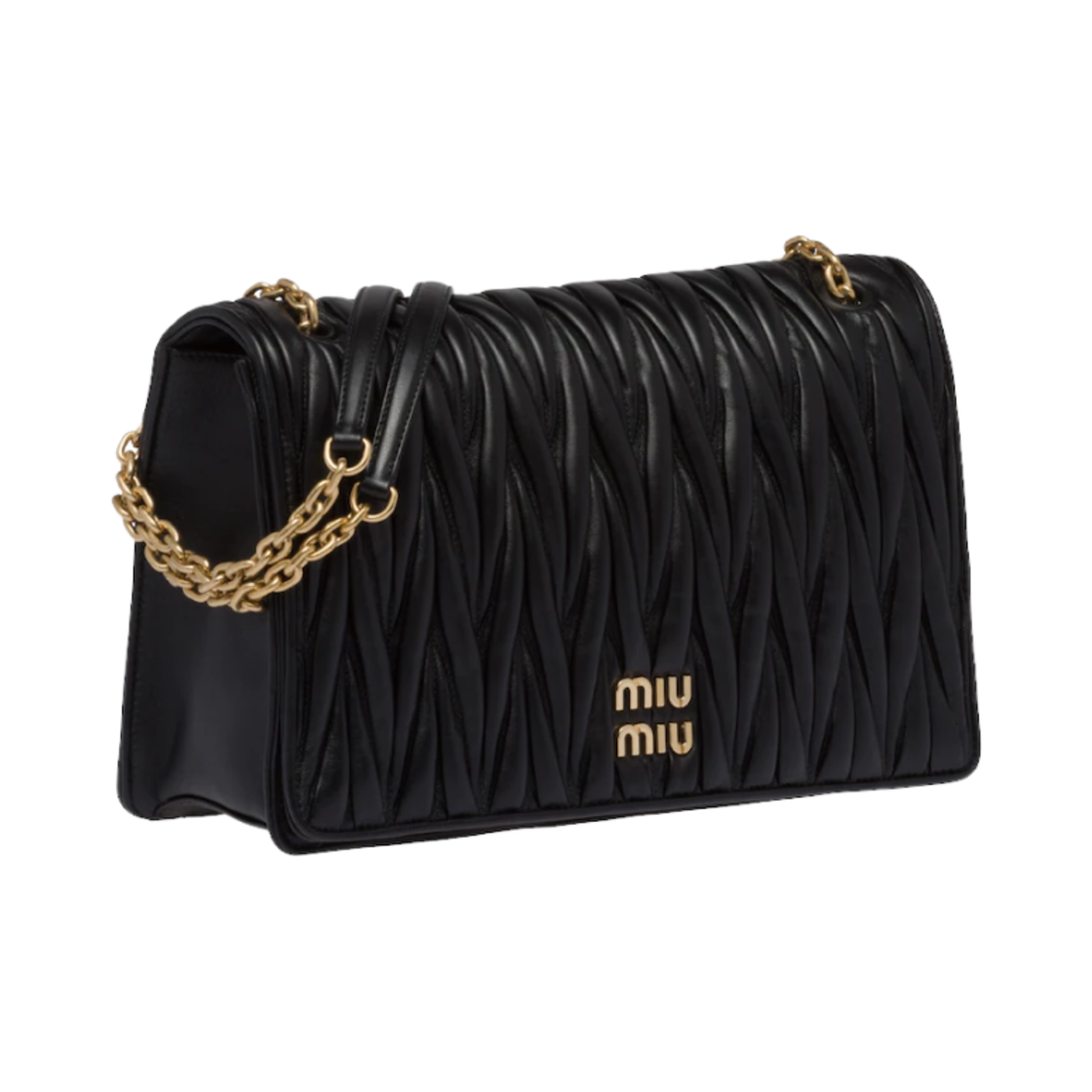 미우 미우 마틀라세 나파 레더 백 블랙(Miu Miu Matelasse Nappa Leather Bag Black) - 2