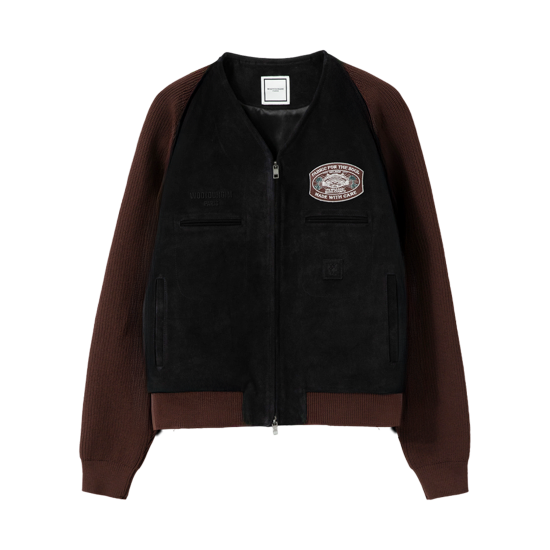 우영미 스웨이드 집업 자켓 네이비 - 25SS(Wooyoungmi Suede Zipup Jacket Navy - 25SS)