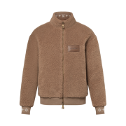 Louis Vuitton Leather Patch Fleece Blouson Sand