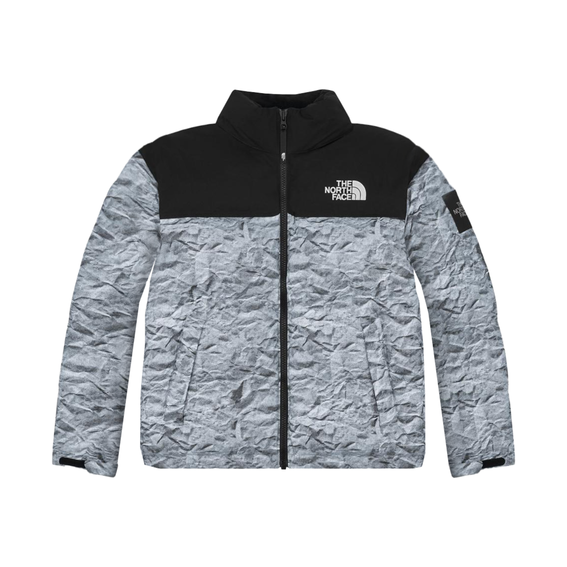 노스페이스 화이트 라벨 노벨티 눕시 다운 자켓 프린트 화이트