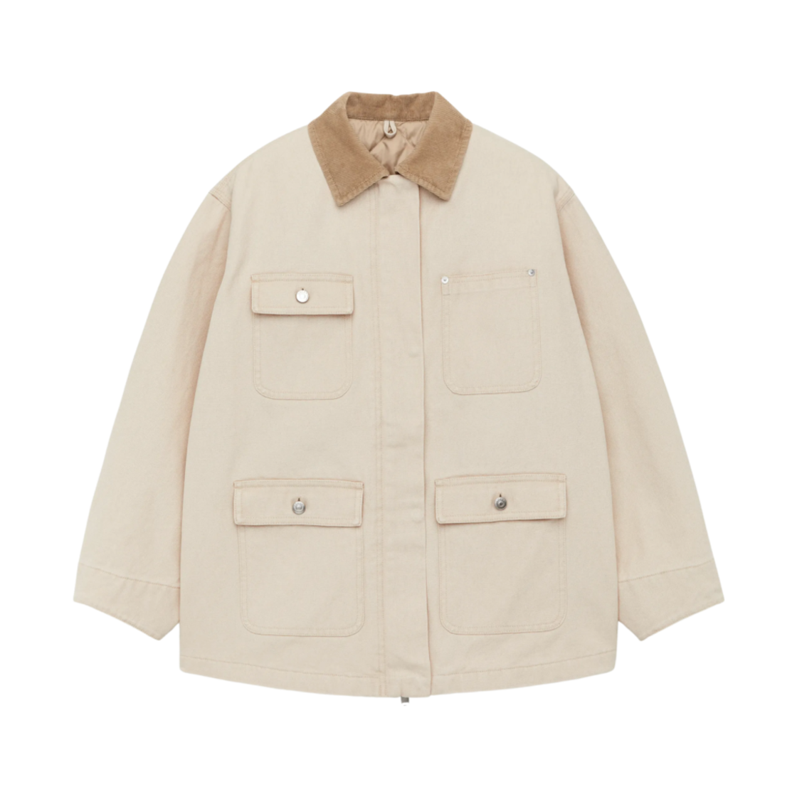 1242719-002 (W) Arket Lined Canvas Jacket Light Beige