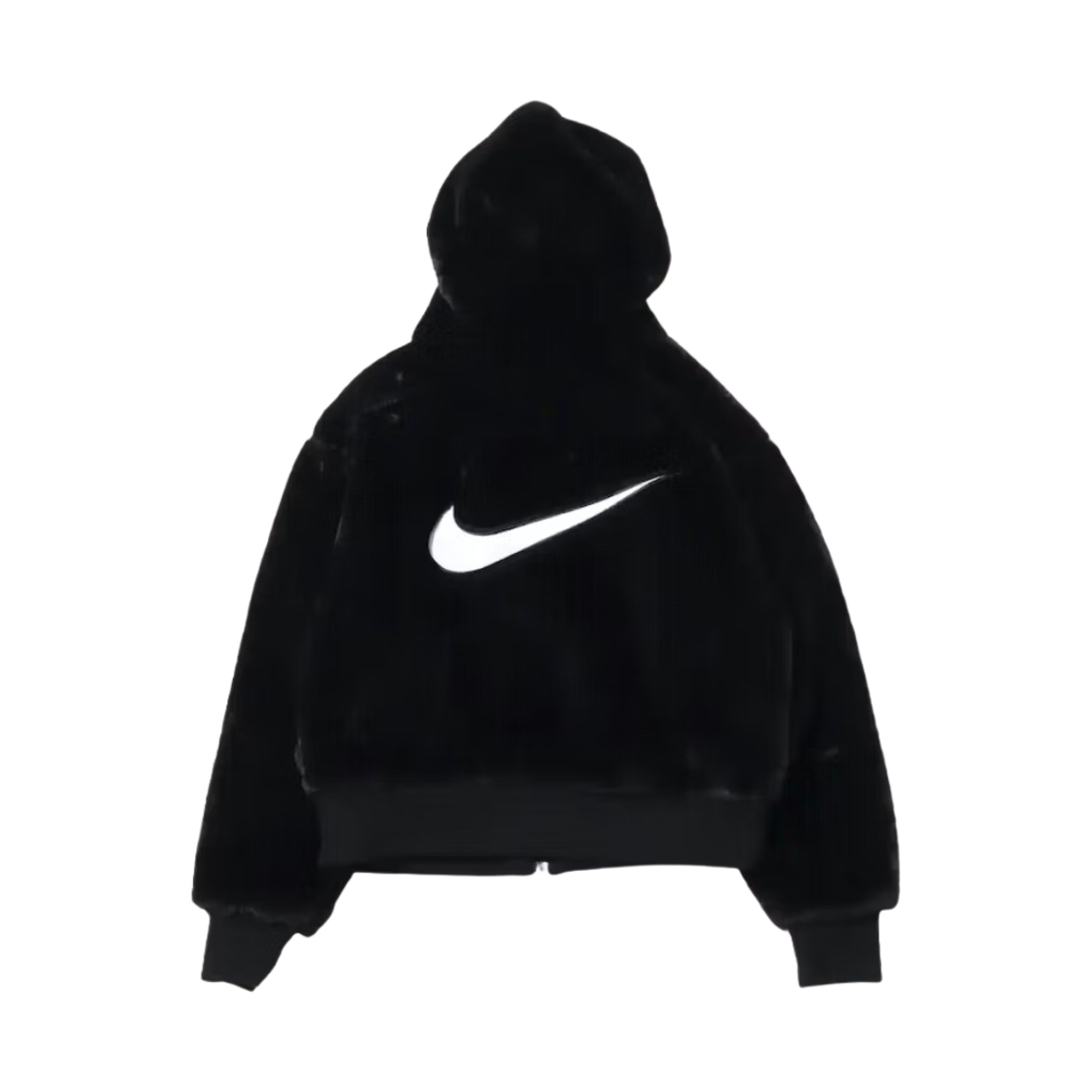 DD5117-010 (W) Nike NSW Essentials Faux Fur Jacket Black - Asia