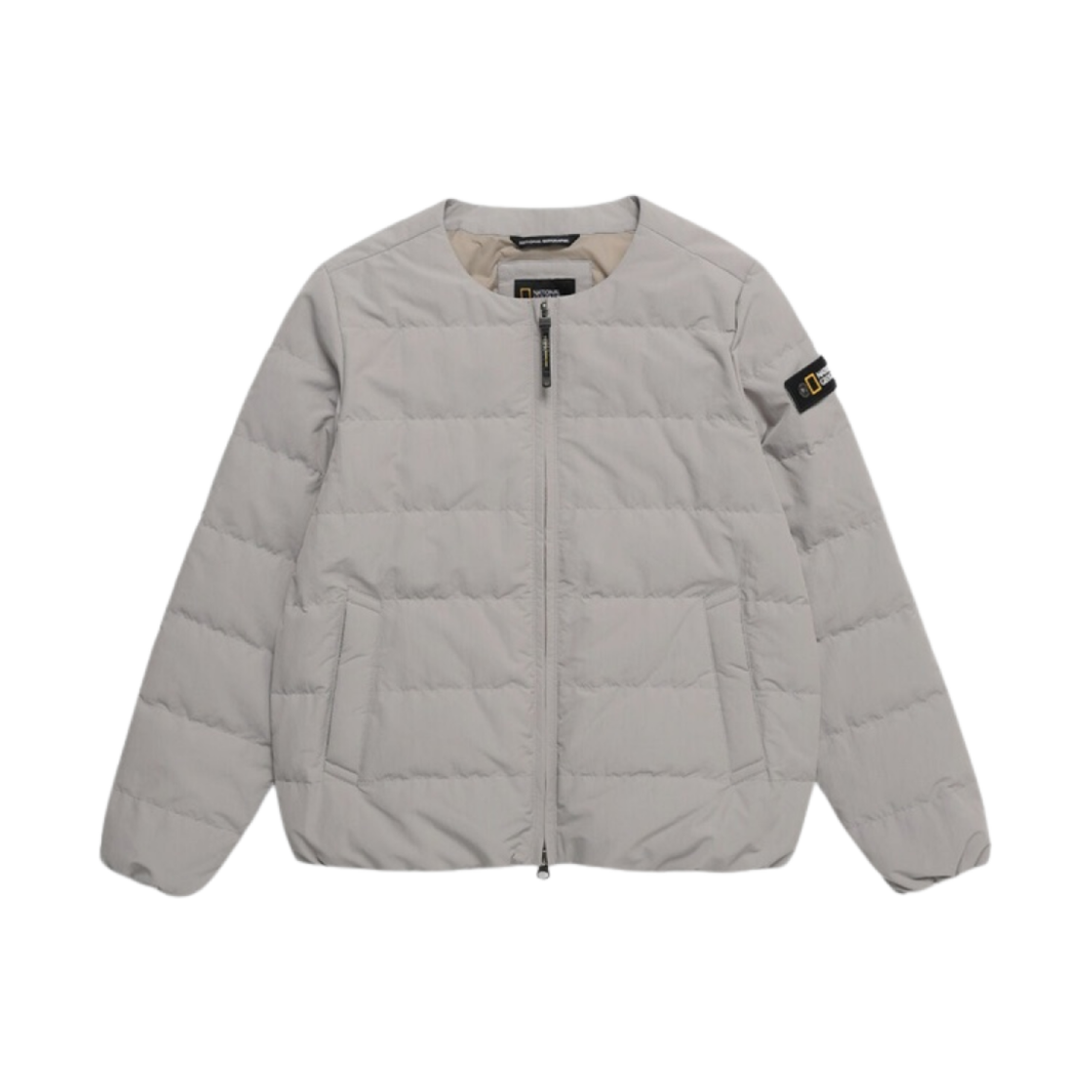 (W) 내셔널 지오그래픽 헤론 U 넥 라이트웨이트 구스 다운 점퍼 베이지((W) National Geographic Heron U Neck Lightweight Goose Down Jumper Beige)
