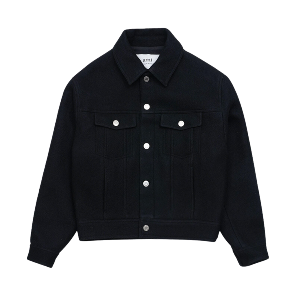UJK234-WV0020-001 AMI Boxy Fit Jacket Black