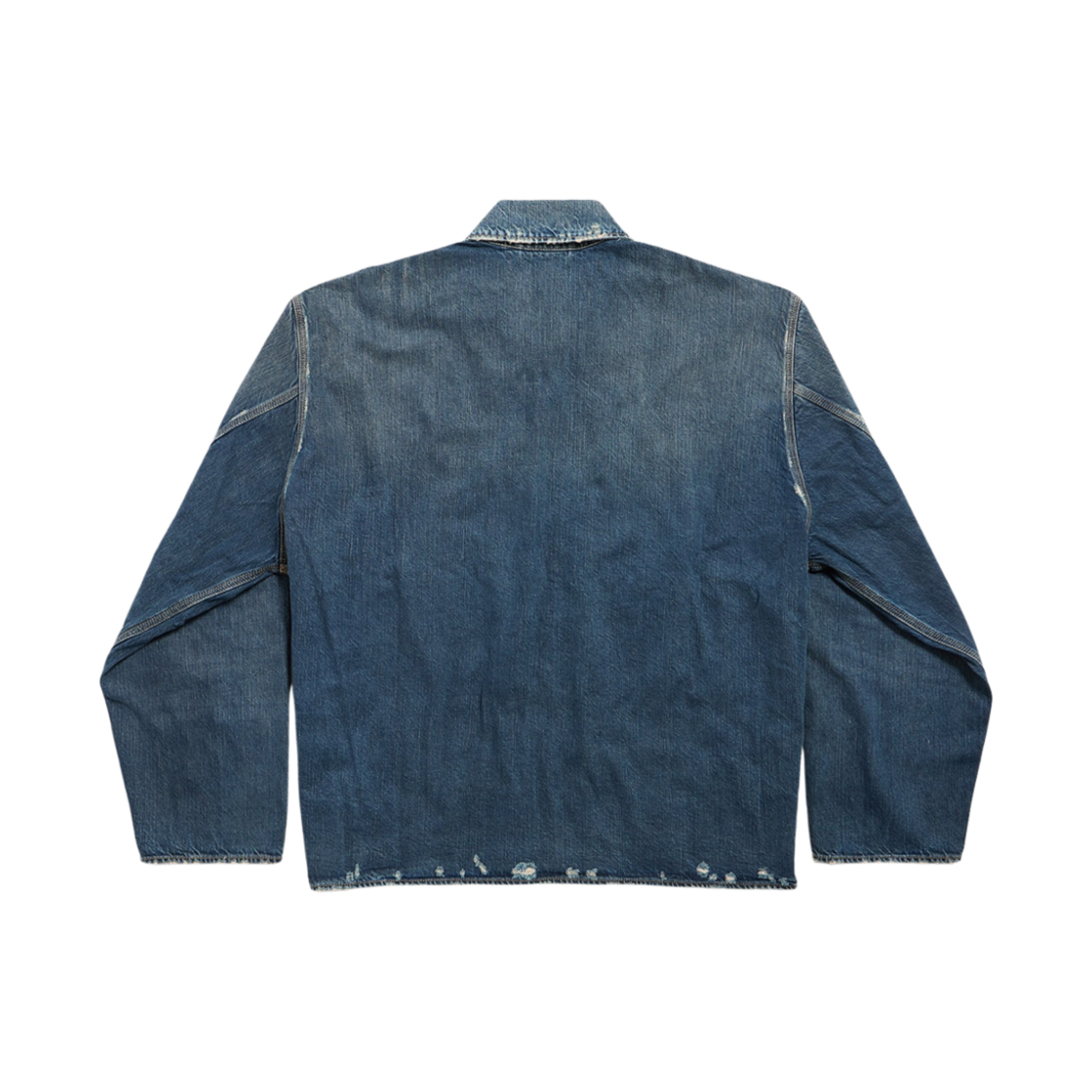 발렌시아가 집업 데님 자켓 블루(Balenciaga Zip-Up Denim Jacket Blue) - 2
