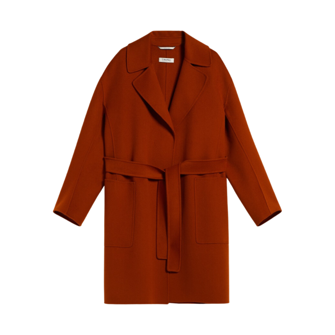 (W) S 막스마라 파리 울 방수 코트 오렌지((W) S Max Mara Paris Wool Robe Coat Orange) - 1