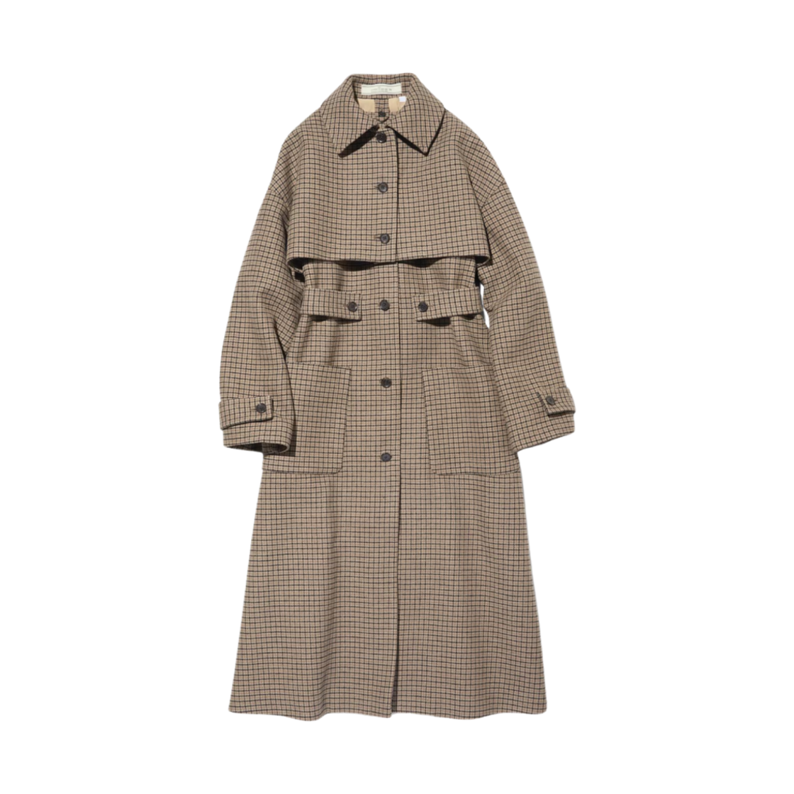 353119-32 (W) GU x Rokh 2 Piece Check Coat - JP