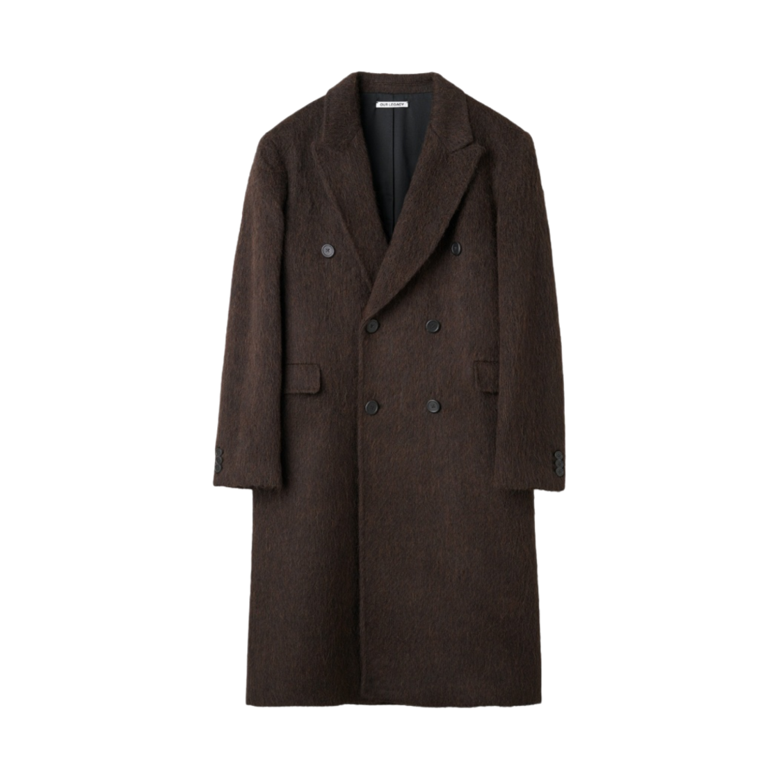 아워레가시 헤어리 알파카 웨일 코트 브라운