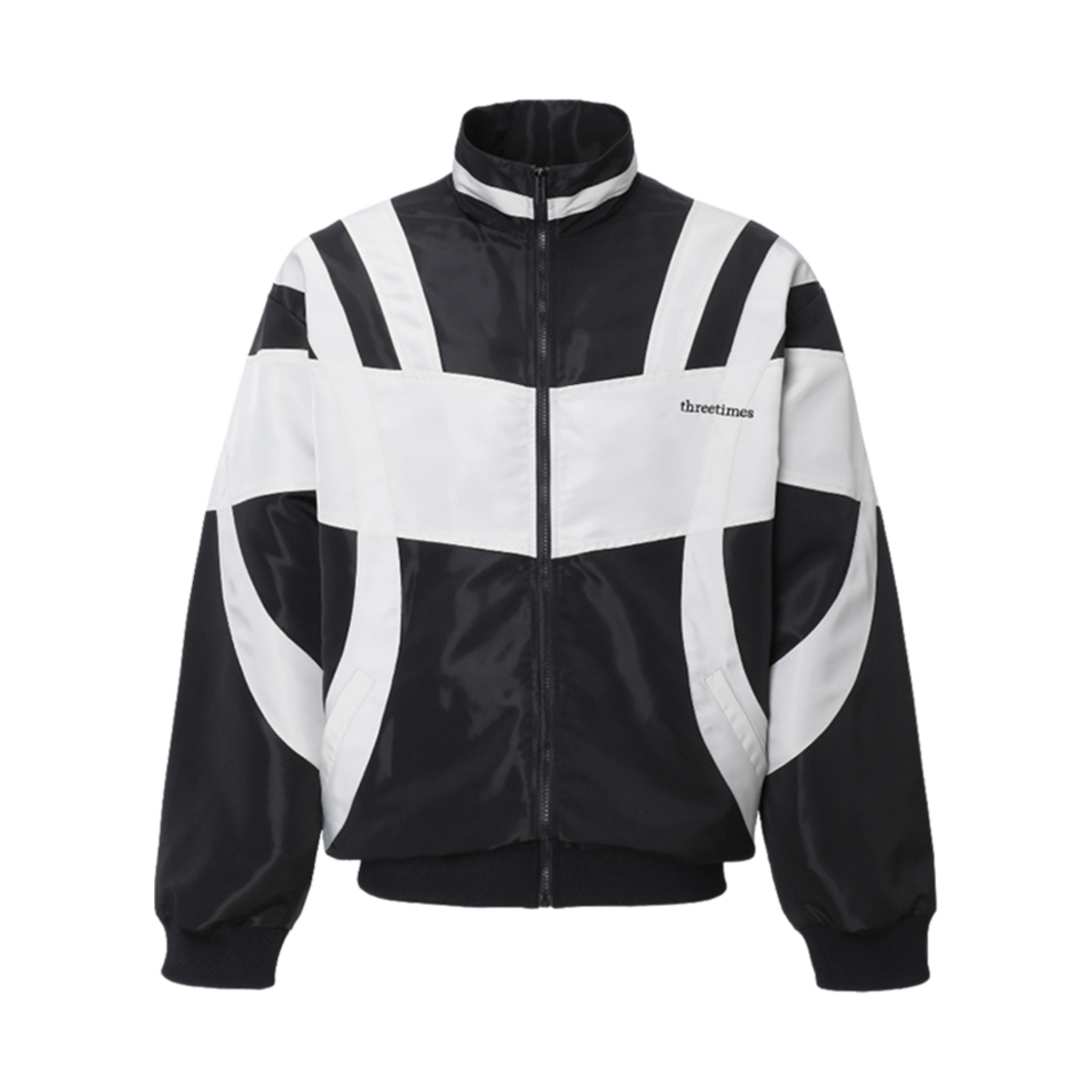 쓰리타임즈 오티스 윈드브레이커 블랙(Threetimes Otis Windbreaker Black)