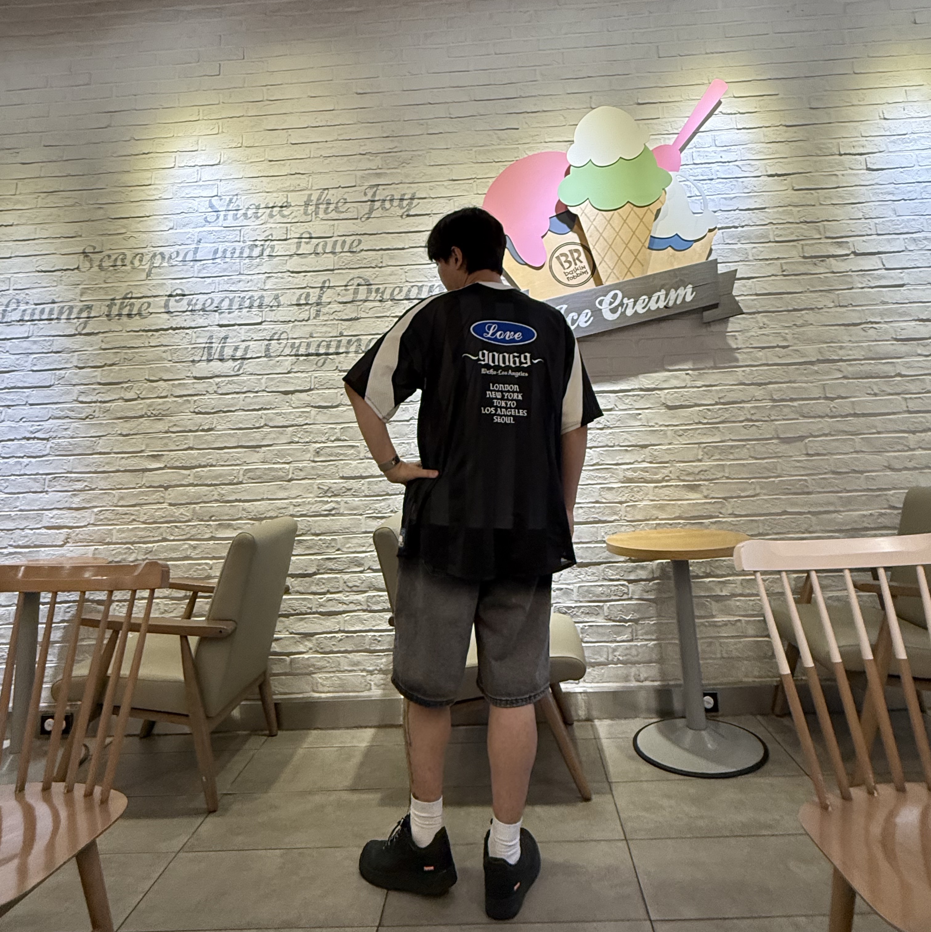 Palace Love Jersey Black - 25SS, Nike x Supreme Air Force 1 Low Black 착용 스타일 - 1