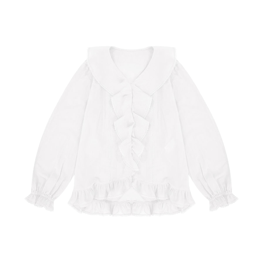 플레따 로브 블라우스 화이트(FLETTA Robe Blouse White)