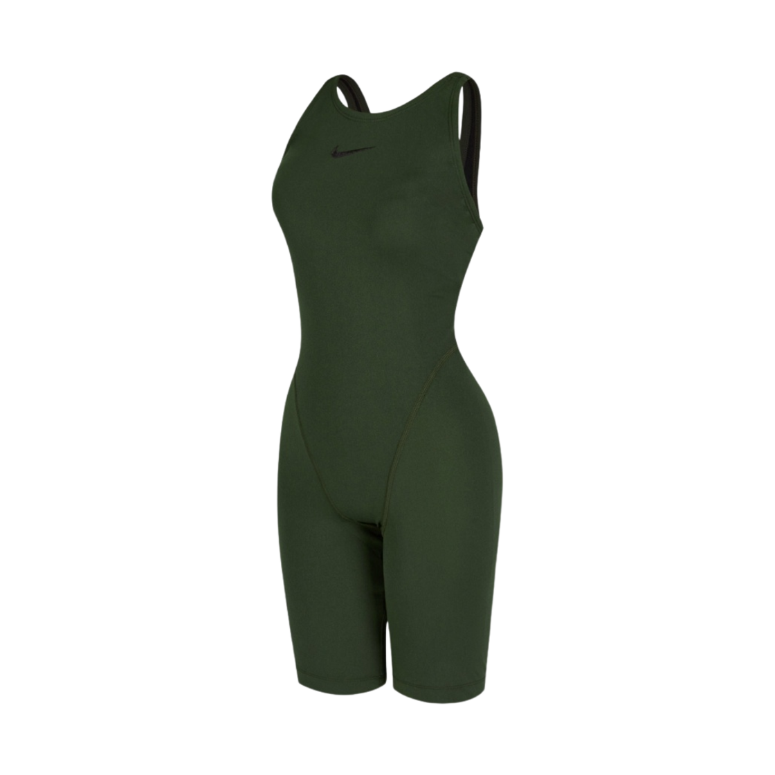 (W) 나이키 스윔 앤서 하이넥 레그수트 인서트 브라 세쿼이아((W) Nike Swim Answer High Neck Legsuit Insert Bra Sequoia) - 1