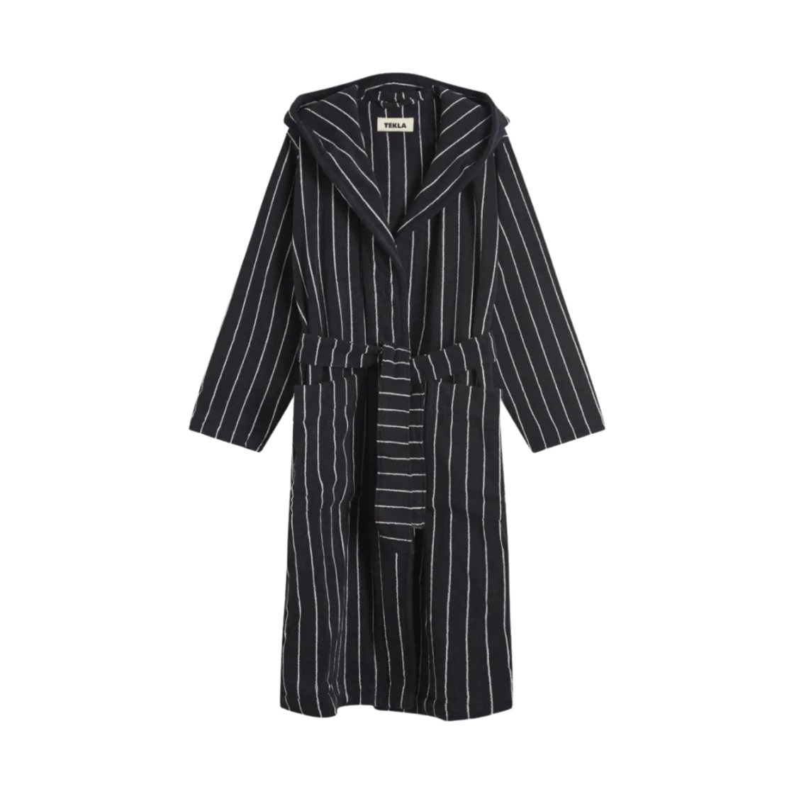 BT-AW Tekla Terry Hooded Bathrobe Antwerp Stripes