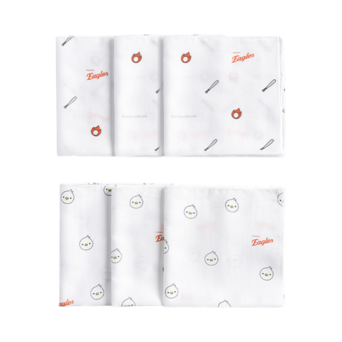 - Hanwha Eagles x Bamboo Bebe Signature Embossed Handkerchief White