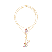 (W) Louis Vuitton x Murakami Takashi Superflat Necklace Multicolor