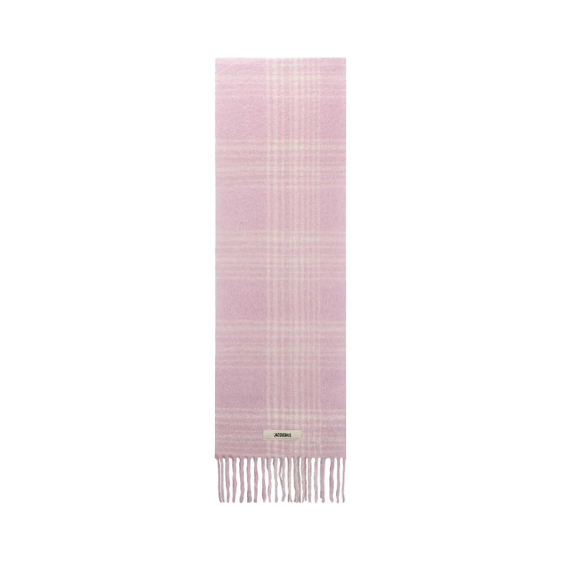 자크뮈스 레샤페 까로 르 슈슈 자카드 체크 머플러 라이트 핑크(Jacquemus L’echarpe Carro Le Chouchou Jacquard Check Muffler Light Pink)