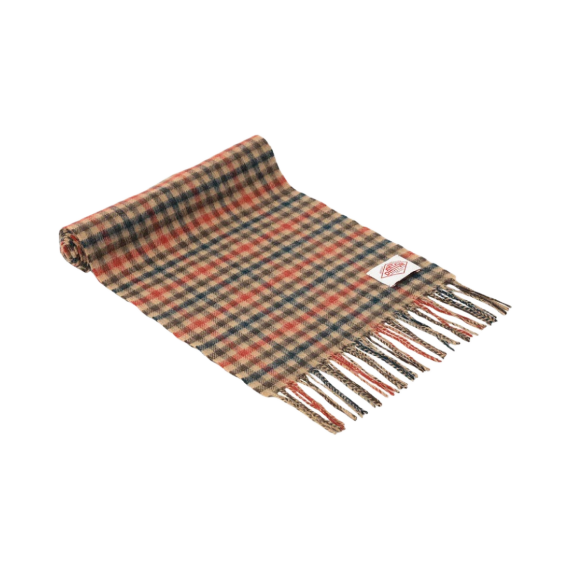 단톤 울 캐시미어 머플러 브라운 체크