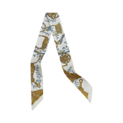 (W) Hermes Etiers Remix Twilly Blanc Gris Bleu Dore