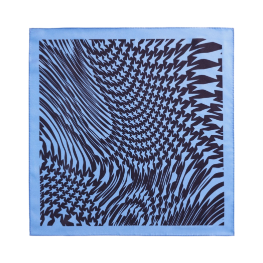 H&M x Mugler Swirling Star Silk Scarf Black