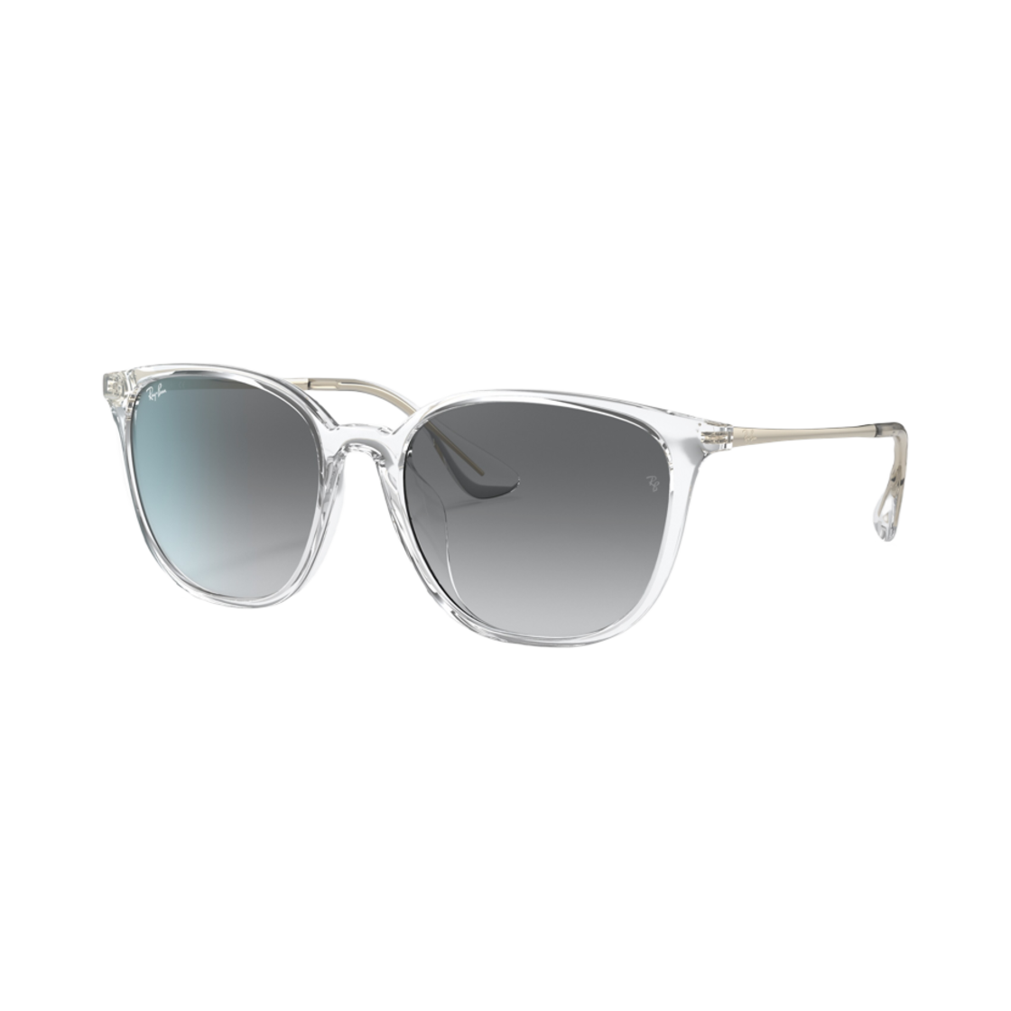 레이밴 RB4348D 폴리쉬드 투명 프레임 그레이 그라디언트 렌즈 로우 브릿지 핏(Ray-Ban RB4348D Polished Transparent Frame Grey Gradient Lenses Low Bridge Fit) - 1