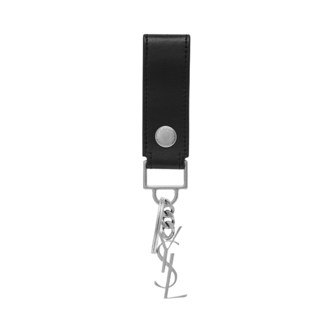 생로랑 모노그램 키링 스무스 레더 블랙(Saint Laurent Monogram Keyring Smooth Leather Black)