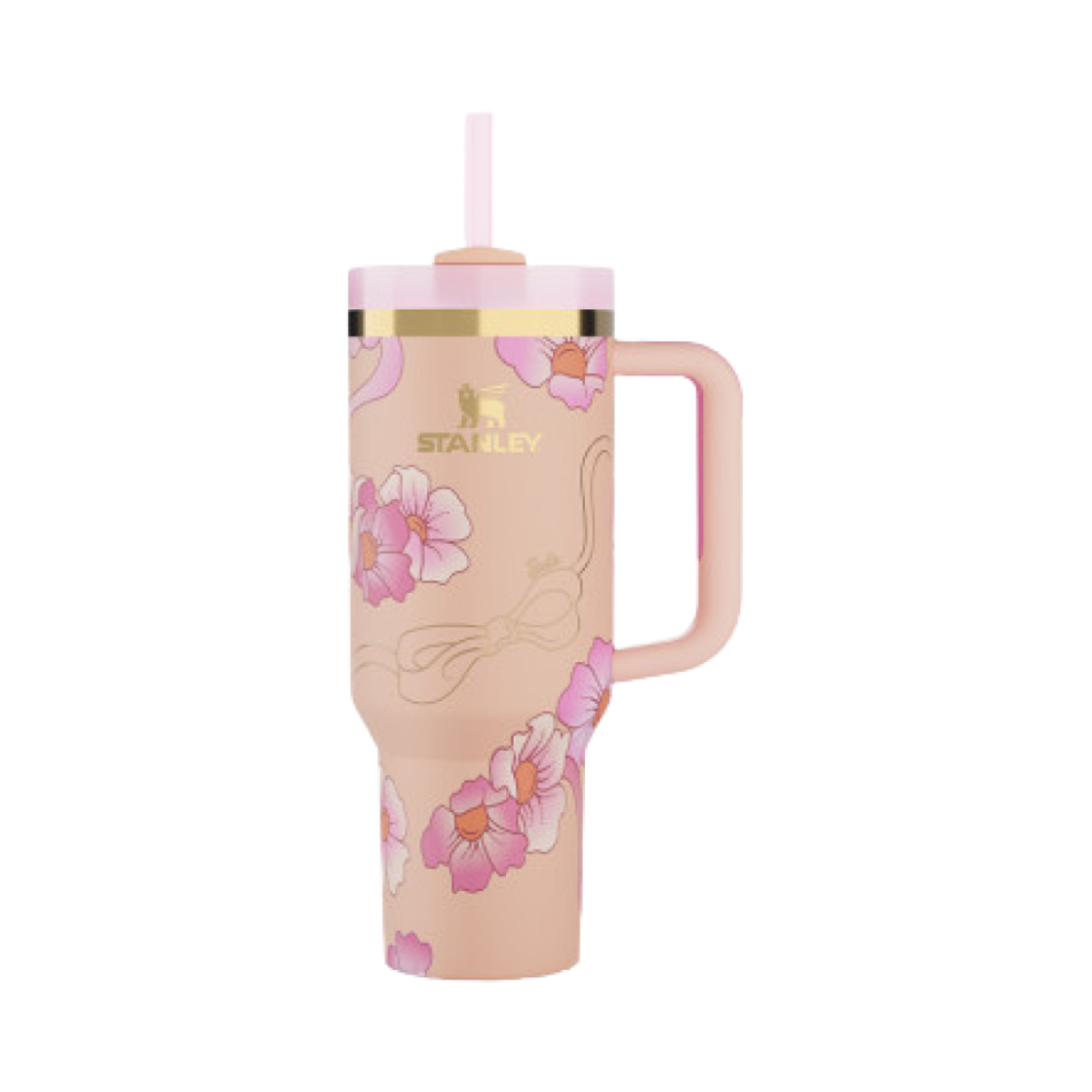 스탠리 x 바비 퀜처 H2.0 플로우스테이트 텀블러 1.18L 80’s 피치스 앤 크림 피치 블라썸(Stanley x Barbie Quencher H2.0 FlowState Tumbler 1.18L 80’s Peaches N Cream Peach Blossom)