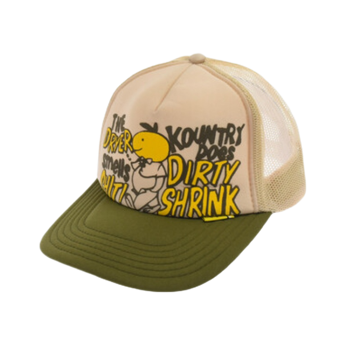 캐피탈 컨트리 더티 쉬링크 트럭캡 키나리 카키(Kapital Kountry Dirty Shrink Truck Cap Kinari Khaki)