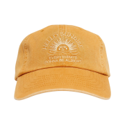 Hello Sunrise Washed VTG Arch Logo Ball Cap Sunset Orange