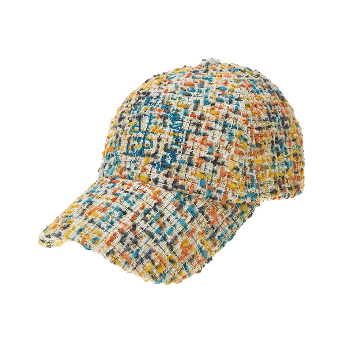 올인컴플리트 라운드 로고 트위드 볼캡 옐로우 & 블루 & 네이비 & 오렌지(Allincomplete Round Logo Tweed Ball Cap Yellow & Blue & Navy & Orange)